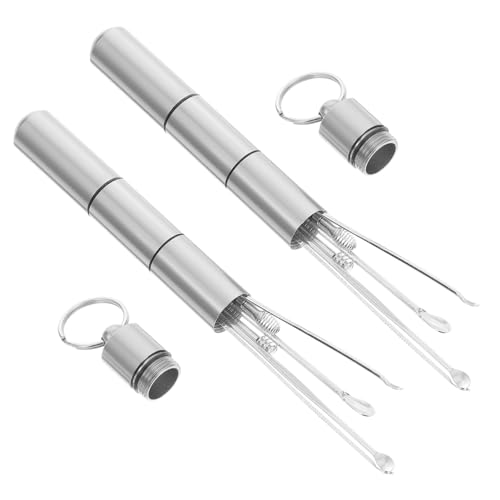 DEARMAMY Ear Cleaning Spoon Kit 2 Sets Lightweight Easy to Carry for Home Ear Care