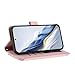 Rfvzubemok Compatible with Tecno Spark 7 4G,Compatible with Tecno Spark 7T 4G Flip Kickstand Zipper Card Slot Wallet, Protective Case Pink