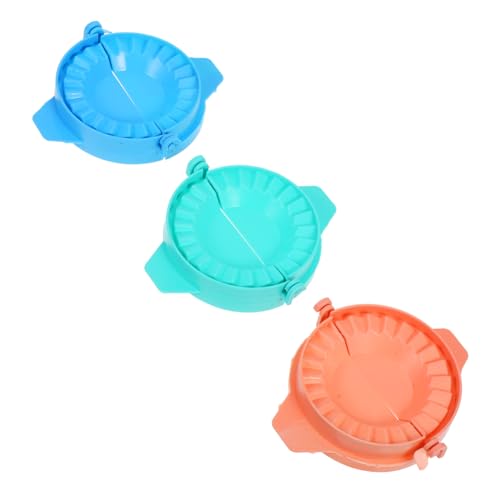 MUCKLILY 3pcs Plastic Dumpling Mold Manual Ravioli Press Versatile Wonton Stamp Empanadas and Making Kitchen Tool
