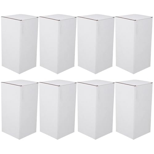 ABOOFAN Cajas para Embalaje de Mudanza de Papel Corrugado Blanco, Prácticas y Resistentes, Paquete de 10 Unidades para Envío y Almacenamiento Seguro