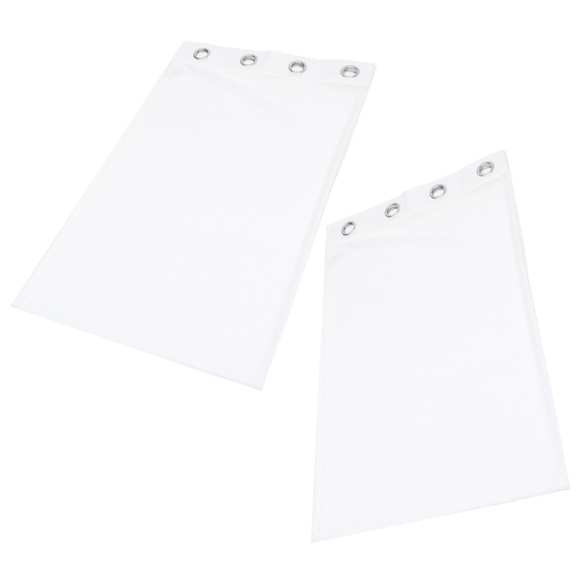 2 Stück Wasserabweisende Outdoor Vorhänge aus Polyester Weiß Lichtundurchlässig Sichtschutz für Garten Balkon und Pavillon
