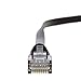 InstallerParts Long Ethernet Cable CAT6 Cable Flat 20 FT - Black - Professional Series - 10Gigabit/Sec Network/High Speed Internet Cable, 550MHZ