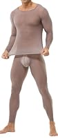 FEOYA Herren Durchsichtiges Outfit Pajamas Set Männer Sexy Eisseide Schlafanzug Transparentes Netz Ausbildung Workout-T-Shirt und Unterhose 2-teilig Muskleshirt Lounge Hosen Grau XL