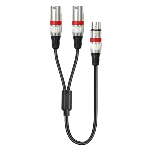Hualeu 2055YMMF-05 5Pack 5 Color 1.5Ft Xlr Female To Dual Xlr Male Y Splitter Cable thumb #2