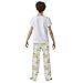 Yuiboo Elastic Waist Sleepwear Trouser Rabbit Mushroom Pajama Pants Long Indoor Outdoor With 2 Pockets 9-10Y