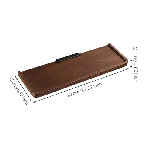 Étagère murale noyer style plateau rectangulaire premium