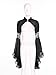 JEATHA Womens Gothic Vampire Chiffon Shrug Exaggerated Flared Sleeve Ruffled Lace Trim Bolero Black Medium