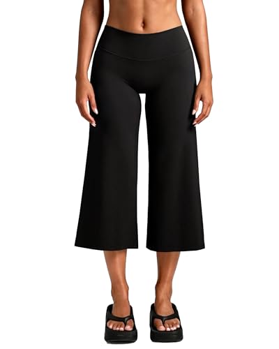 Legging de sport large Navneet : coupe capri respirante à haute élasticité