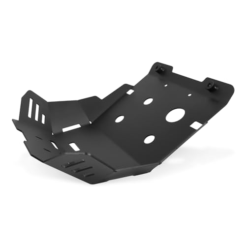 Image of Motorcycle Engine Skid Plate Bash Plate Compatible with Honda CRF300L CRF300 L ABS 2021 2022 2023 2024 2025 CRF300LS 2023 2024 2025 Aluminum Belly Pan Protective Cover(black)