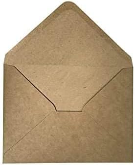 Accuprints Brown Envelopes Pack of 25 (5 x 7) inches | Unique design Texture Hand made envelopes for wedding/party/office use/gift | Size 5 X 7 inches (Brown, Pack of 25)