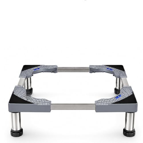 SSEHCWAN Support de machine à laver, 4 pieds réglables en hauteur de 13 à 16 cm, support de réfrigérateur de 43 à 62 cm pour sèche-linge, lave-linge,...
