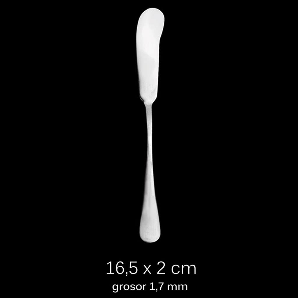 6 Cuchillos de Mantequilla Acero Inoxidable 16,5 x 2 cm