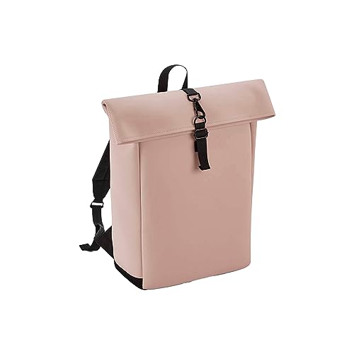 Sac à dos rolltop confortable rose nude contre la pluie