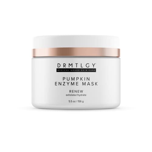 DRMTLGY Pumpkin Enzyme Face Mask with Jojoba Beads. Gentle Exfoliating Pumpkin Facial Mask for Dullness, Uneven Skin Tone, Fine Lines and Wrinkles.