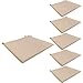 Edenjardi Pack 6 Cojines textilene para sillas Plegables de jardín Color Lux Arena | Tamaño 42x40x2 cm | Repelente al Agua | Desenfundable | Portes Gratis