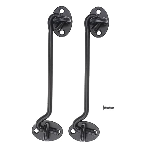 SHINEOFI 2piezas Gancho Para Ventana Contra Tormentas Ganchos De Acero Inoxidable Para Puerta De Cabina o Armario Con Tornillo Para Cerrar Ventanas Días De Fuerte Viento