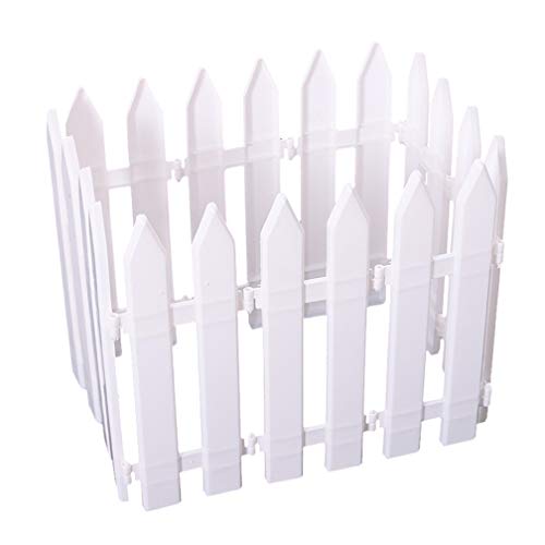 Christmas Tree Fence, 10/15/ 20/25/ 30 PCS White Plastic Fence, Home Garden Wedding Fairy Garden Party Decoration, (30 X 11.5 Cm),20Pcs