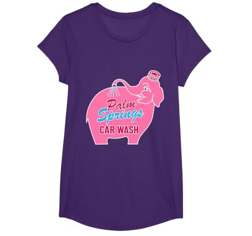 Palm Springs T-Shirt, Girls, Purple, Large