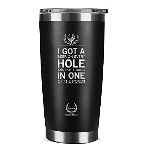 Golf Gifts For Men Unique-Fathers Day Funny Gifts Birthday Gifts For Dad Best Gifts For Golfers Tumbler Mug Present For Women,Coworkers, Friends - 20Oz Vacuum Insulated Tumbler Cup I Got Black #TOP23