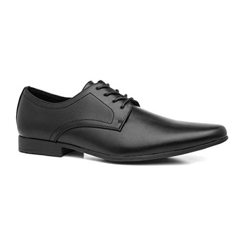 Beckett Mens Black Flat Lace Up Shoe - Size 8 UK - Black - Image 8