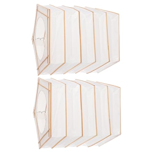 Alipis 2個折りたたみ式 吊り下げ和風ランプシェード 長方形 純白 和紙製 簡単み立て 柔らかな間接照明 室内装飾用 天井ランプカバー パーテ