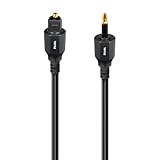 AudioQuest 1.5m パールオプティカル > 3.5mm Mini M Toslink 光ファイバーケーブル。