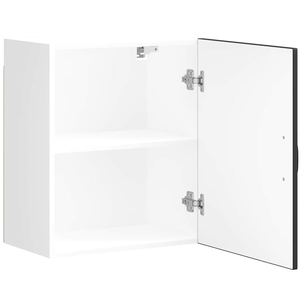 Kalmar Küchen-Hängeschrank Schwarz, Holzwerkstoff, 50x31x60 cm, wandmontiertes Sideboard für Küche & Speisekammer, stabile Lagerung Möbel