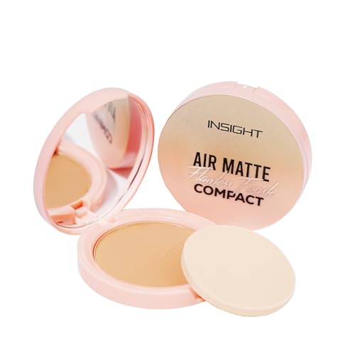 Image of INSIGHT Air Matte Flawless Finish Compact - Porcelain Glow (11g) | Buildable Coverage | SPF 15 Protection | Blurs & Conceals | Infused with Vitamin E & Jojoba Oil | Long Wear