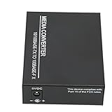  LBEC Modem à Fibre Optique, Convertisseur de MéDia à Fibre Optique avec BoîTier en MéTal éMetteur-RéCepteur à Fibre Optique pour Une Utilisation en IntéRieur et en ExtéRieur Prise UE