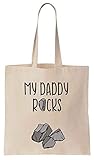 Cotton My Daddy Rocks Cotton Canvas Tote Bag