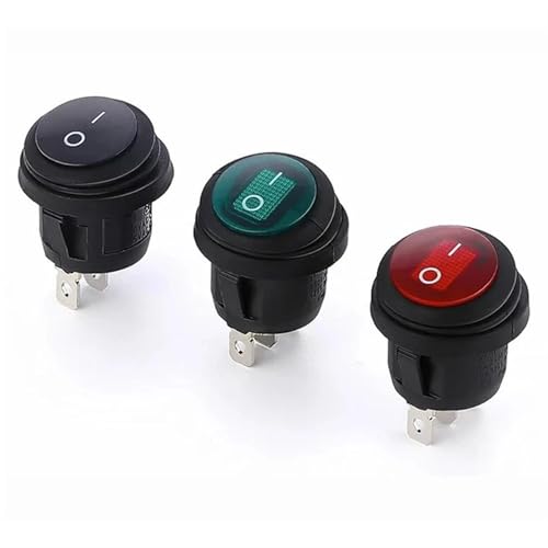 Interruptor basculante 12V SPST con botón LED amarillo para barcos y paneles eléctricos