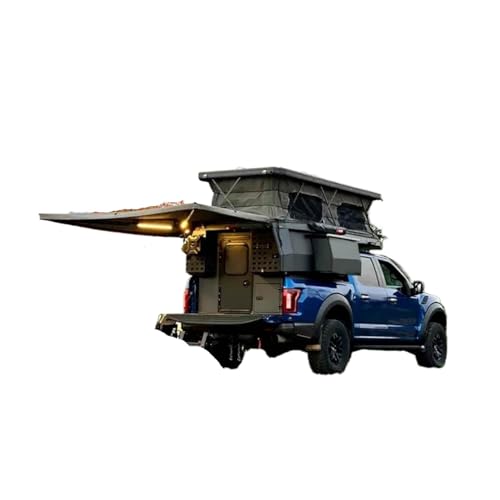 BVWBCR Aluminum Canopy Expedition Truck Camper Pick pop up Camping 4x4 Pickup Bed Shell Compatible with Tundra Ford f150 gmc Nissan Pickup Truck Bed