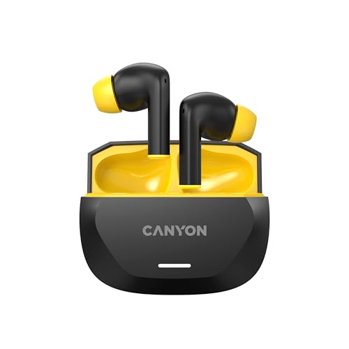 CANYON HEXAGON 7 Cuffie Bluetooth - Cuffie intrauricolari wireless Bluetooth 5.4, ANC+ENC con cancellazione del rumore, USB-C, 4 microfoni, batteria 27h, funzione di ricarica wireless TWS7,