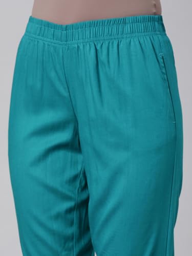 Image of TWIN BIRDS Women Viscose Cotton Kurti Pants | Stretch Ethnic Daily Trousers