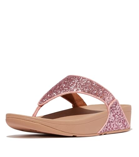 Image of FitFlop Lulu Multi-Tonal Glitter Toe-Post Sandals