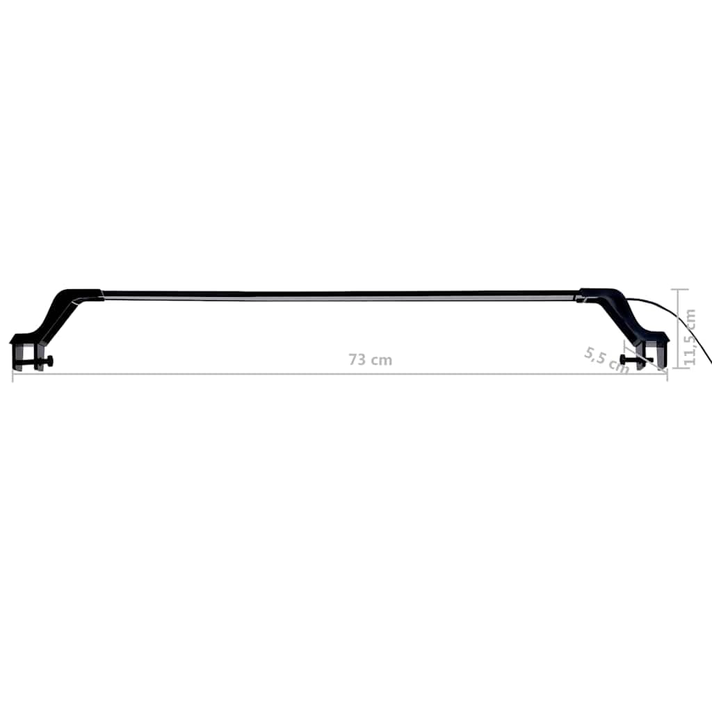 Mangloder LED-Aquariumleuchte mit Klemmen für Fischbecken 75-90 cm, Aluminium, blau und weiß, dimmbar, für Süßwasser und Meerwasser, Aquarium Beleuchtung Lampe für Pflanzen und Aquascape