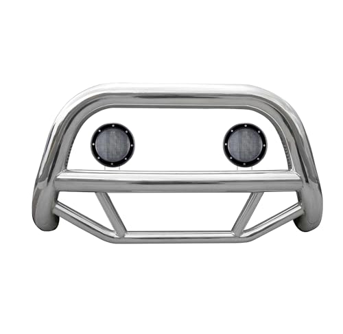 Black Horse Max Bull Bar Kit No Skid Plate Stainless Steel Compatible with 2006-2010 Ford Explorer|2007-2010 Ford Explorer Sport Trac-MBS-FOC2005-PLFB