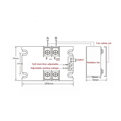 Démarreur progressif monophasé 220V évite les surtensions moteur 6KW - 4