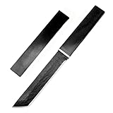 HUAAO 10.3’’ Japanese Style Katana, Fixed Blade Knife with VG10 Damascus Steel Blade and Ebony handle, Suitable for Camping Hunting Tactical Army Survival