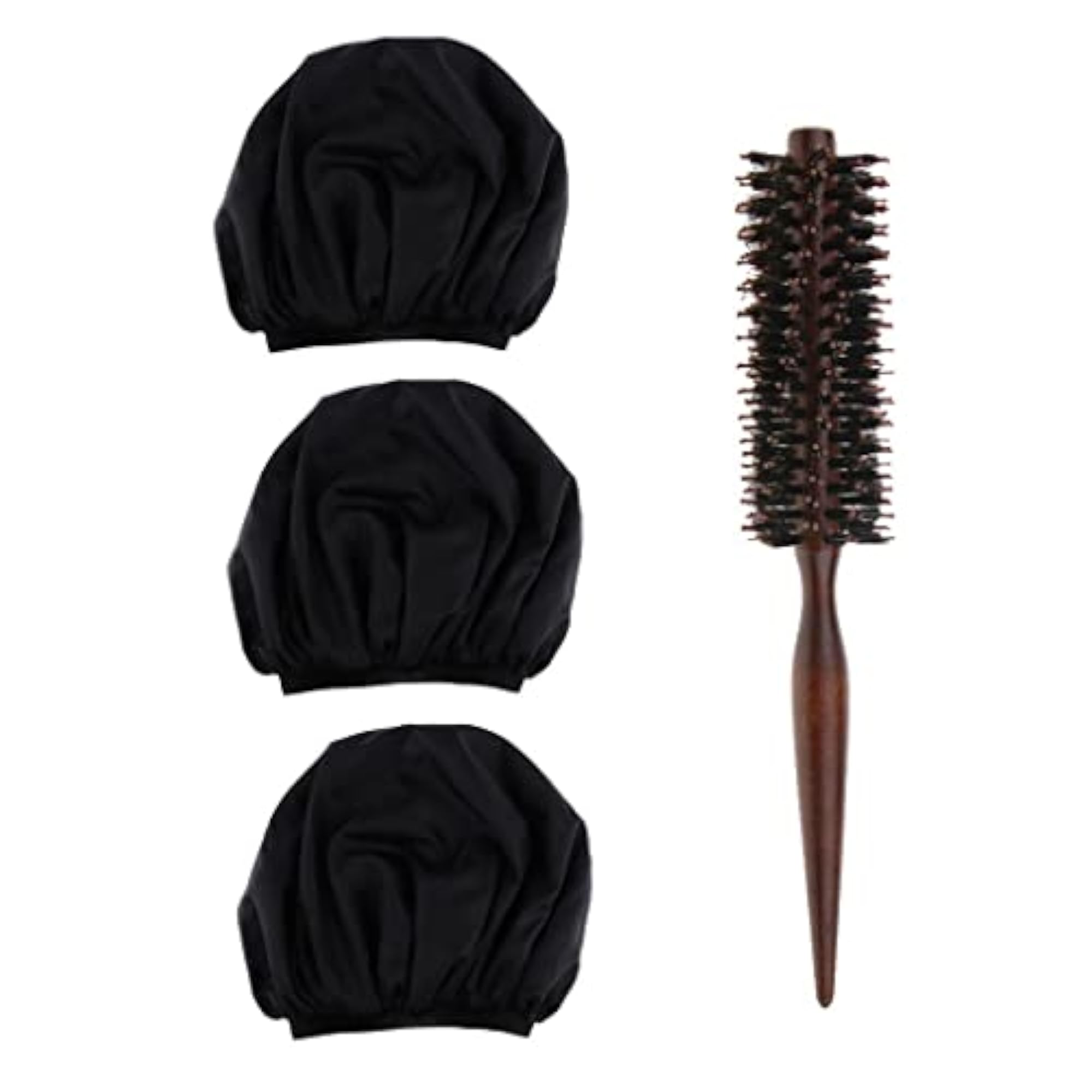 3x Waterproof Elastic Hair Bonnet Shower Cap Set for Women