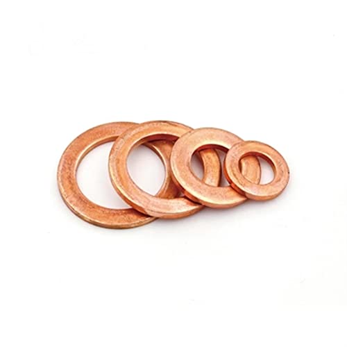 Rmage Myouzhen-Arandelas Planas Lavadora de Cobre diámetro Interior M30 diámetros Exteriores M35-50 Junta Plana Mesa Marina Junta de Mesa Watts Meson EspesorV 1MM-3MM, Durable fácil de Instalar Cover