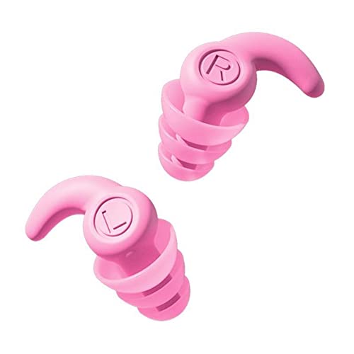 Image of AUGEN Ear Plugs for Sleeping, Noise Canceling, Reusable Silicone Earplugs for Hearing Protection, Waterproof EarPlugs Suitable for Sleeping Swimming Studying Traveling Concerts Airplanes (Pink)