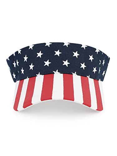 Century Star Visors For Women Mens Sun Visor Hats Sports Outdoor Tennis Adjustable American Usa Flag Hat #TOP1