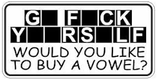 3pcs Go F Yourself Funny Hard Hat/Helmet Stickers