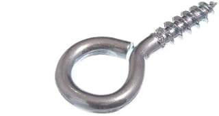 One Stop DIY 24 x SCREW IN EYE CLOSED HOOKS FIXING HANGER (No.8) 4MM x 35MM BZP NEW