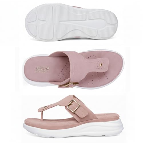 Image of DOCTOR EXTRA SOFT Women's Ultra Lightweight Slippers /Flip-Flops with Memory Foam Cushion | Stylish & Comfortable | Casual & Fashion| Diabetic & Orthopedic Synthetic Slip-on Sandals Ladies /Girls D-621