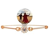 EMIRISTIC Personalized Photo Bracelet with Picture Inside - Customized Picture Double Heart Bracelet