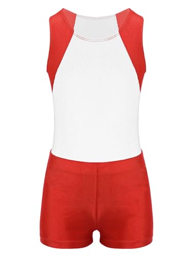 Kids Boys Girls Gymnastics Dance Outfits Sleeveless Leotard with Shorts Set Ballet Biketard Tank Short Unitard