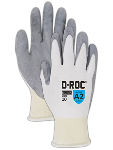 Magid General Purpose Level A2 Cut Resistant Work Gloves, 12 Pr, Dry Grip, Polyurethane Coated, Size 9/L, Silicone Free, Reusable, 13-Gauge Hppe (Sd250) #TOP28