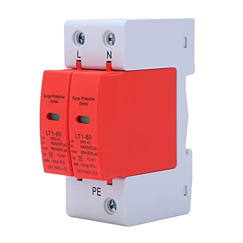 DC Surge Protector, High Accuracy 2P Surge Protective Device, 40KA To 80KA House Voltage Surge Arrester Protective Device AC 385V